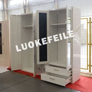 מותאם אישית 5 דלת מראה עיצוב מגירת אחסון ארון בגדים בגדים ריהוט חדר שינה מתכת + ארון בגדים - Product Image 5