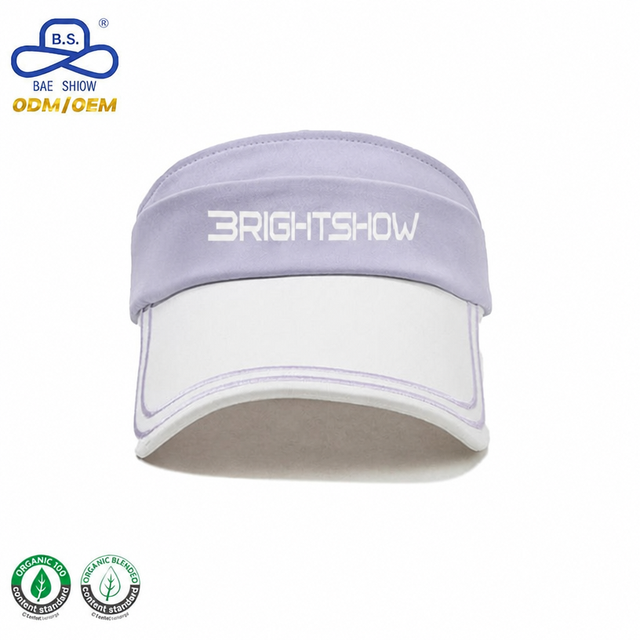 Summer Adjustable Athletic Visor Cap Wide Brim with Custom Logo Letter SweatBand for Outdoor Sports Running Golf UV Protection