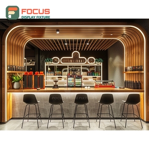 Vitrina Creativa para Café, Estante de Vidrio en Esquina, Mueble de Madera de Roble Blanco para Productos de Panadería - Product Image 2