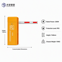 Système de gestion d'accès au parking intelligent avec barrière automatique de qualité professionnelle, personnalisable, à bras droit, étanche IP55