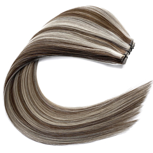 Extensiones de Cabello Humano Remy <span class=keywords><strong>Balayage</strong></span> Negro Mixto Rubio Decolorado Genius de Doble Trama de 18 Pulgadas y 20g <span class=keywords><strong>para</strong></span> Mujer, Colección 2026 - Product Image 6