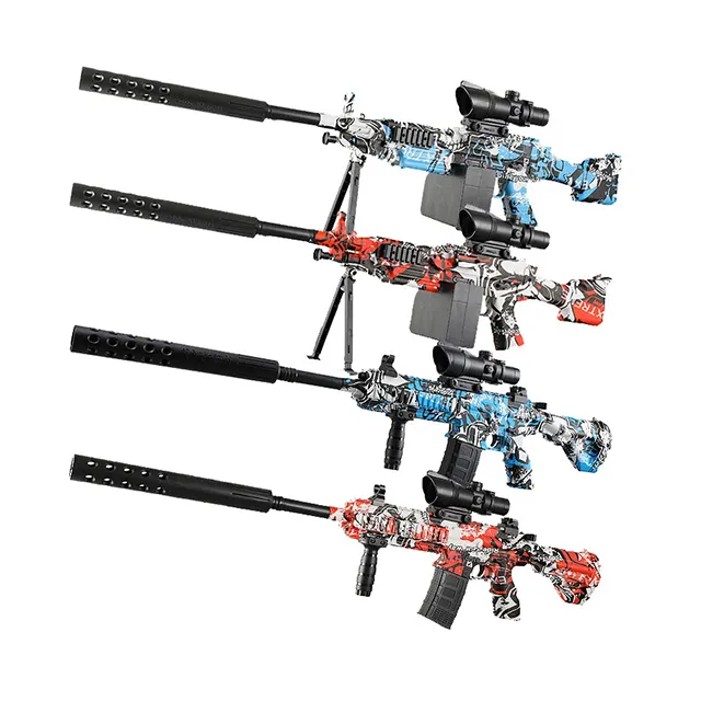 Ручной Автоматический водяной пистолет M249, Электрический граффити, гелевый шар, бластер, уличные игрушки, стрельба, команда, игра, водяной пистолет