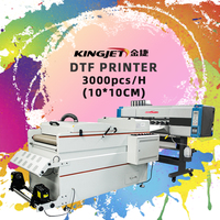 KINGJET impressora textile dtf a3 haute qualité dtf machine d'impression 12 pouces pet film t-shirt imprimante