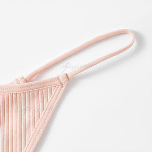 Airtamay String G Sexy en Dentelle pour Femme, <span class=keywords><strong>Tanga</strong></span> en Coton Tissu Côtelé Invisible Taille Basse, Culotte Ropa Interior Mujer - Product Image 4