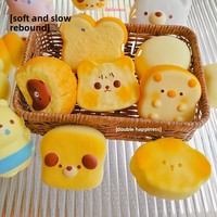 Jouet Squishy en PU, simulation de pain, doux et mou, à récupération lente, anti-stress, populaire sur internet, à pincer, mignon