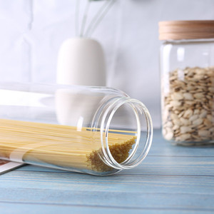 Couvercle en bois En Verre Bidon Hermétique de Stockage De Nourriture Bouteilles Conteneur Grains Thé Café Haricots Bonbons Pots Pot En Verre Rond - Product Image 2
