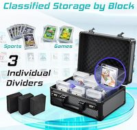 Boîte de rangement pour cartes gradées, Étui de rangement pour cartes à collectionner, Étuis de rangement pour cartes Toploader pour cartes sportives, Étui pour cartes de baseball