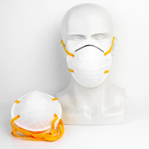 गर्म बिक्री औद्योगिक फेस मास्क श्वासयंत्र FP2 मास्क सफेद रंग 4 परत सुरक्षा एल्यूमीनियम नाक क्लिप कस्टम लोगो के साथ नाक मास्क - Product Image 6