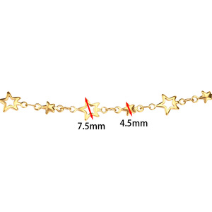 S.Steel Star Links Chain 18K PVD Chapado en oro Joyas y adornos Suministros Material Cadena Accesorio - Product Image 6