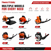 Souffleur à dos thermique TMAXTOOL 2 temps, refroidi par air, divers modèles, puissance disponible de 25,4 CC à 79,9 CC, idéal pour le jardin, les feuilles et l'agriculture