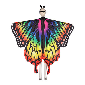Cape de papillon colorée dégradée pour Halloween, costume de danse scénique, ailes de cosplay - Product Image 5