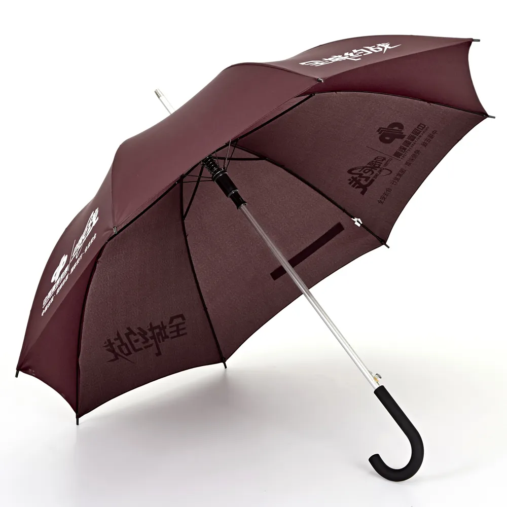 Yubo23インチ中国工場ドイツの雨プラスチックハンドルストレート傘
