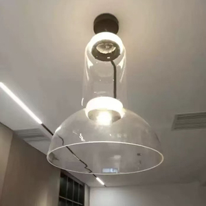 Lustre LED suspendu personnalisé en fer et verre, design artistique créatif, pour bar et <span class=keywords><strong>taverne</strong></span> - Product Image 4