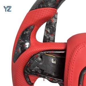 Volante Deportivo Personalizado YZ Racing de Fibra de Carbono Real con LED para Dodge Charger Challenger <span class=keywords><strong>2015</strong></span>+ Jeep Grand Cherokee Trackhawk SRT - Product Image 4
