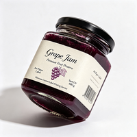 Etiquetas para Frascos de Mermelada de Uva de Fábrica Haoxuan, Etiquetas Impresas en Papel de Arte con UV Localizado, Resistentes al Agua, para Envases de Botellas de Vidrio