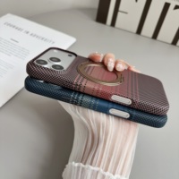 Étui de téléphone magnétique pliable avec anneau support OEM d'usine pour iPhone 17 16 15 Pro Max, coque de luxe antichoc mate à motif tissé écossais
