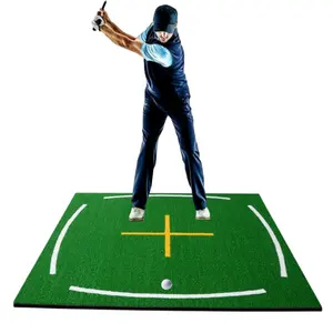 하이 퀄리티 수 놓은 2D 스윙 타격 나일론 잔디 골프 타격 매트 운전 범위 학교 실내 야외 연습