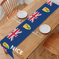 Chemin de table personnalisé avec drapeau des îles Turcs et Caïcos, protège la table contre la saleté pour la cuisine, l'hôtel et les occasions de banquet