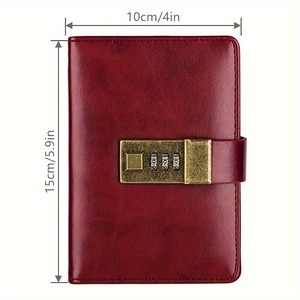 Chất lượng cao mật khẩu bảo vệ nhật ký kế hoạch tổ chức A5 PU da điều hành máy tính xách tay - Product Image 2