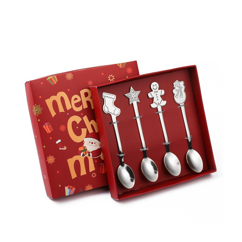 Natural color christmas box four-piece set