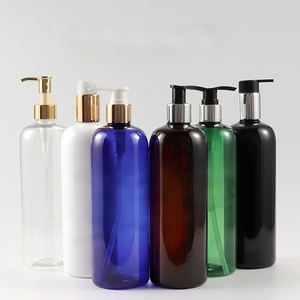Vente en gros de flacons en plastique PET ambré de 100 ml, 200 ml, 300 ml, 500 ml avec pompe noire pour l'emballage de shampooing, d'après-shampooing et de gel douche - Product Image 4