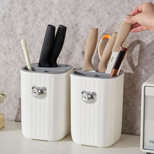 Escurridor de Cuchillos Cuadrado con Tapa Abatible, de Plástico PP, Multifuncional, para Almacenamiento en la Cocina - Product Image 5