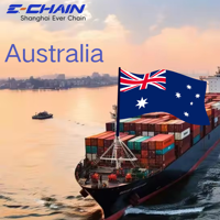 Conteneur maritime d'occasion pour la logistique, transport maritime, livraison de marchandises, expédition de Chine vers l'Australie, produits d'entrepôt, DDP