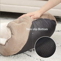 Coussin de lit rond thermique lavable en machine pour chat et chien