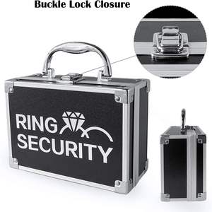 Mallette de sécurité pour porte-alliances avec support, étui de transport portable pour alliances avec boucle - Product Image 3