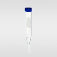 Tubes à centrifuger de laboratoire à fond conique/rond Tubes à centrifuger jetables en plastique PP de 15ml