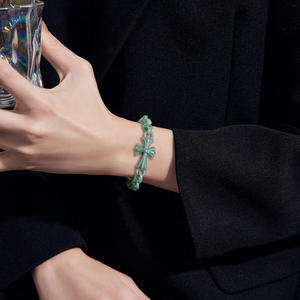 กำไลหยกแท้ธรรมชาติแบบ Cuban Chain สไตล์ฮิปฮอป  เทรนด์แฟชั่น  กำไลหยกถักเชือก  ขายส่ง C175 - Product Image 3