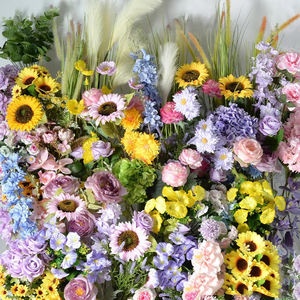 Fleur artificielle en soie, série style jardin Monet, décoration de mariage, allée de l'auditorium, ensemble de décoration, peinture à l'huile, sens avancé - Product Image 4