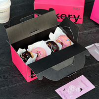 Boîte en papier soufflé biodégradable populaire sur Internet, sac personnalisé pour yaourt, beignets, dorayaki et produits de boulangerie