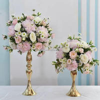 Vente en gros grand 2025 vente chaude en gros décoration de mariage violet Rose Pincushion fleur boule mariage Table centres de table
