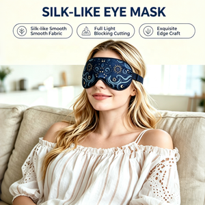 Maßgefertigte Seidenähnliche Schlafmaske Bedruckte Weiche Lichtblockierende Augenmaske für Reisen Nickerchen Nachtschlaf - Product Image 3