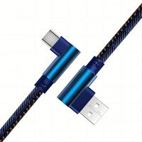 Kabel USB Type C 90 Derajat untuk Pengisian Cepat dan Transfer Data, Kabel Data Cepat untuk Note 8 Pro