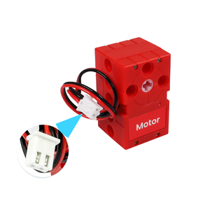 Red Gear Motor Dual Output Shaft 2RC Steering Gear Compatible with Lego 360 Degrees Continuous Rotation - Product Image 1