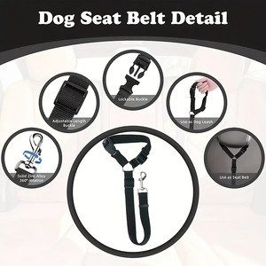 Rope Dog Lead Adjustable Nylon Dog <strong>Cat</strong> Safety <strong>Harness</strong> Vehicle Seatbelts with Car Headrest Restraint Pet Accessories - Product Image 6