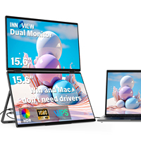 Monitor Portátil de Doble Pantalla InnoView, Adaptador de Corriente de 30W, Cable de Alimentación Tipo-C con Todas las Funciones, Juego de Accesorios
