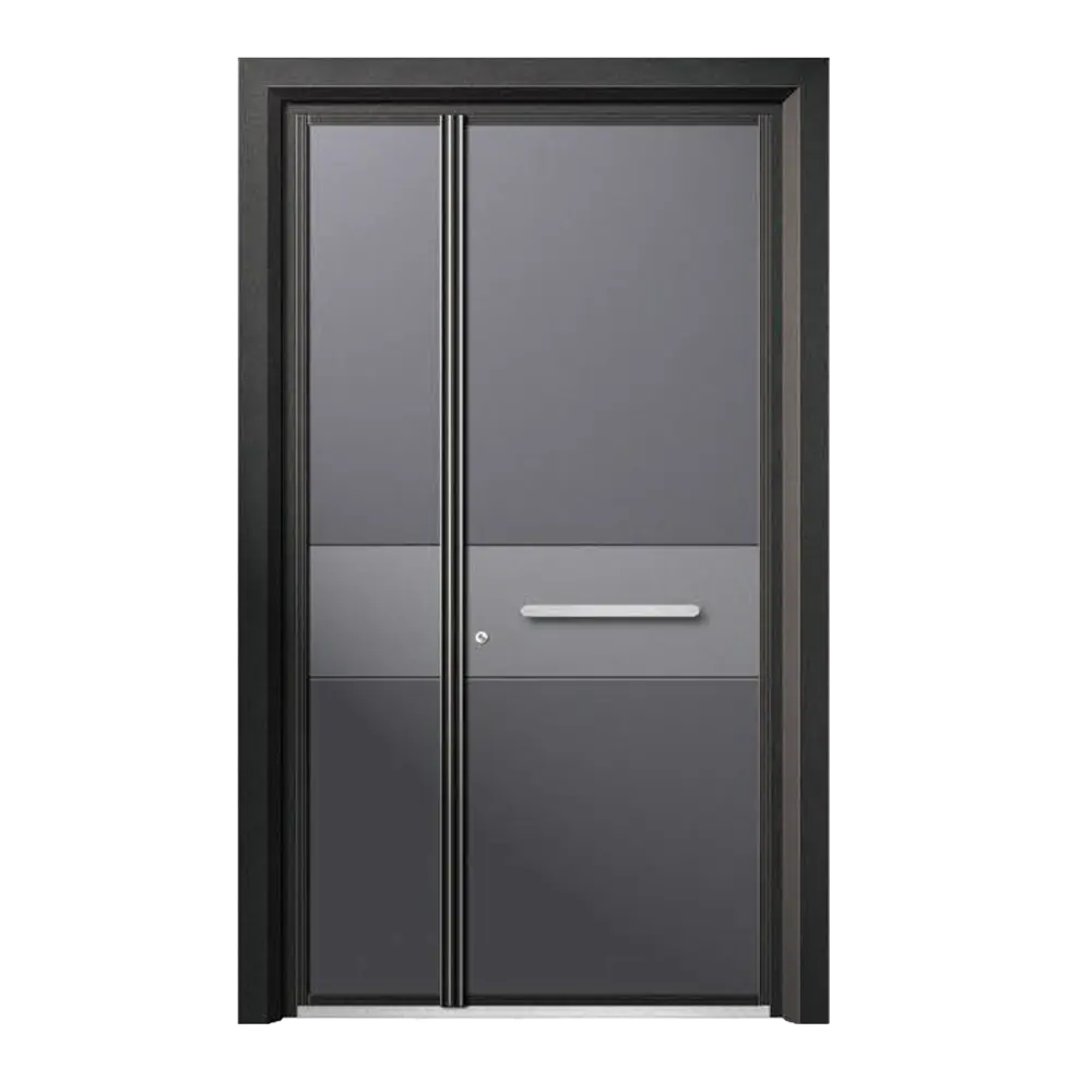 फ्रेंच बाहरी मुख्य प्रवेश द्वार सुरक्षा दरवाजा thermally अछूता धातु स्टील आग दरवाजे डिजाइन