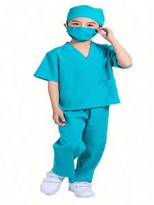 Conjunto <span class=keywords><strong>de</strong></span> 6 Piezas <span class=keywords><strong>de</strong></span> Disfraz <span class=keywords><strong>de</strong></span> Médico Quirúrgico para Niños y Niñas, Uniforme <span class=keywords><strong>de</strong></span> Médico, Disfraz para Halloween, Cosplay - Product Image 6