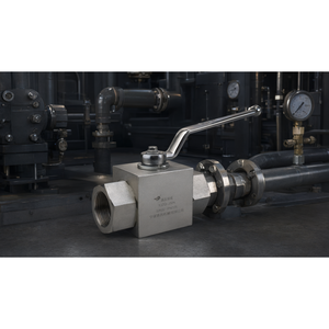 Vanne à bille haute pression en acier au carbone YJZQ-J32N, filetage interne DN32 PN315, système hydraulique - Product Image 2