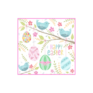 DAMAI Happy Easter Decoration Colored Egg Paper Plate Napkin Cup Supplies Serves <b>8</b> Guests Bunny Egg Plate Tableware <b>Set</b> - Product Image 4