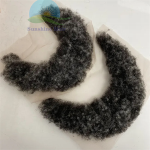100 vrais cheveux humains indiens Remy barbes pleine dentelle Base 4mm <span class=keywords><strong>Afro</strong></span> crépus Curl 1b gris vieux hommes Mustash - Product Image 6