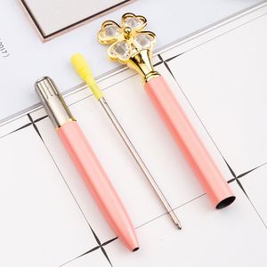 Bolígrafo de Metal con Cristal y Diseño de Trébol de Cuatro Hojas, con Logotipo Personalizado, Nuevo Estilo - Product Image 4