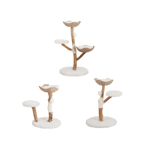 Grosir pohon kucing alam mainan mewah Modern rumah kayu kucing pohon cakar Menara kucing - Product Image 2