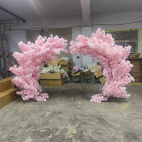 Usine grand 6.6/ 7ft/8ft/10ft gros table de mariage pièce maîtresse artificielle fleur de cerisier arbre arc