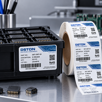 Étiquettes personnalisées pour composants électroniques, autocollants en PET durables avec adhésif puissant, codes-barres pour pièces électroniques et emballages