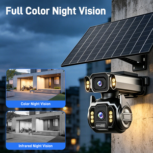 Caméra solaire PTZ à double objectif 10MP, zoom 12X, enregistrement 24/7, caméra de sécurité sans fil extérieure, détection de mouvement, alimentée par énergie solaire - Product Image 3