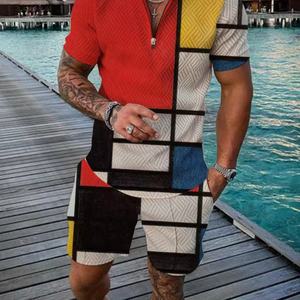 Ensemble de survêtement personnalisé OEM avec logo, coupe ample, grande taille, décontracté, pantalon de jogging et short d'été pour homme, ensemble 2 pièces - Product Image 4